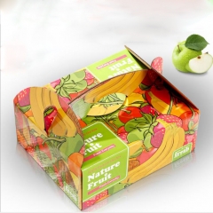 Portable handle fruit gift box paper packaging box with color printing